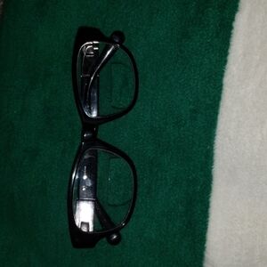 BEBE Must Have  BB5095 (001)Jet 135 Reading Glasses Black rhinestones detail